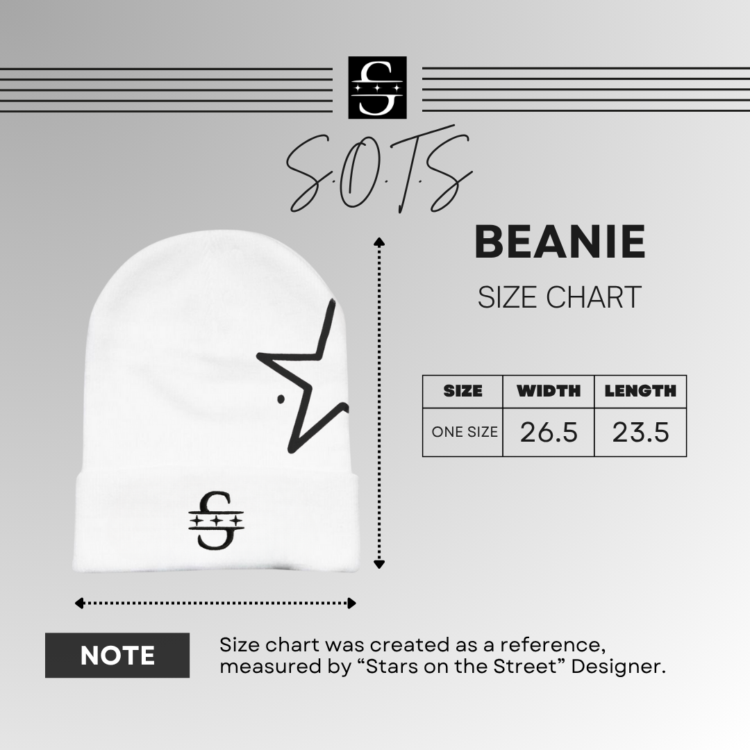 Stars on the Street "In the Stars" Graffiti Beanie In White