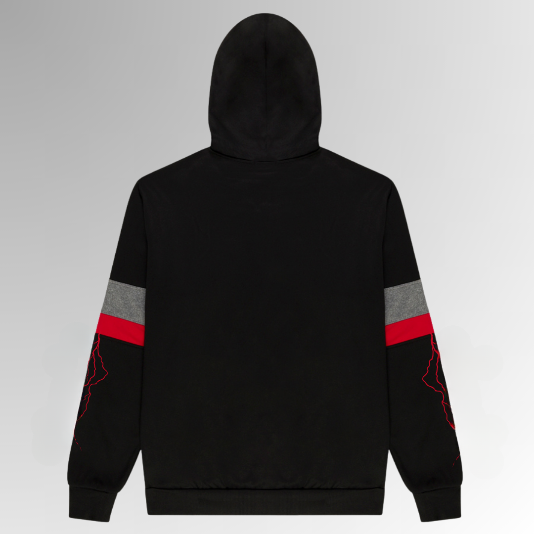 Stars on the Street "Lightning Strike" Design Zip Up In Black